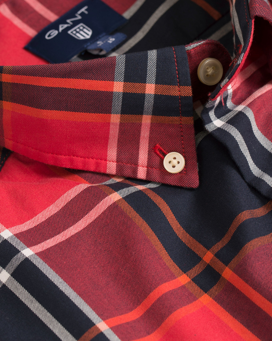Herre | Skjorter | GANT | Regular Fit Tech Prep Twill Big Check Shirt Red