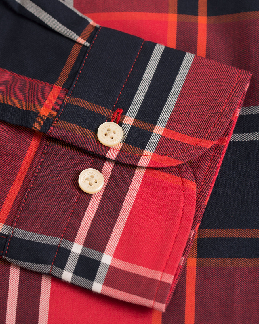 Herre | Skjorter | GANT | Regular Fit Tech Prep Twill Big Check Shirt Red