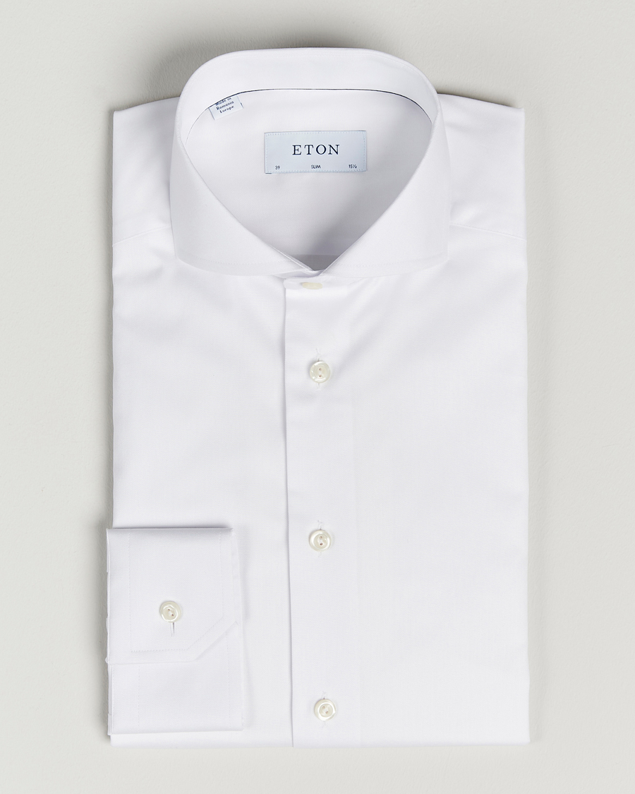 Herre | Eton | Eton | Slim Fit Twill Cut Away Shirt White