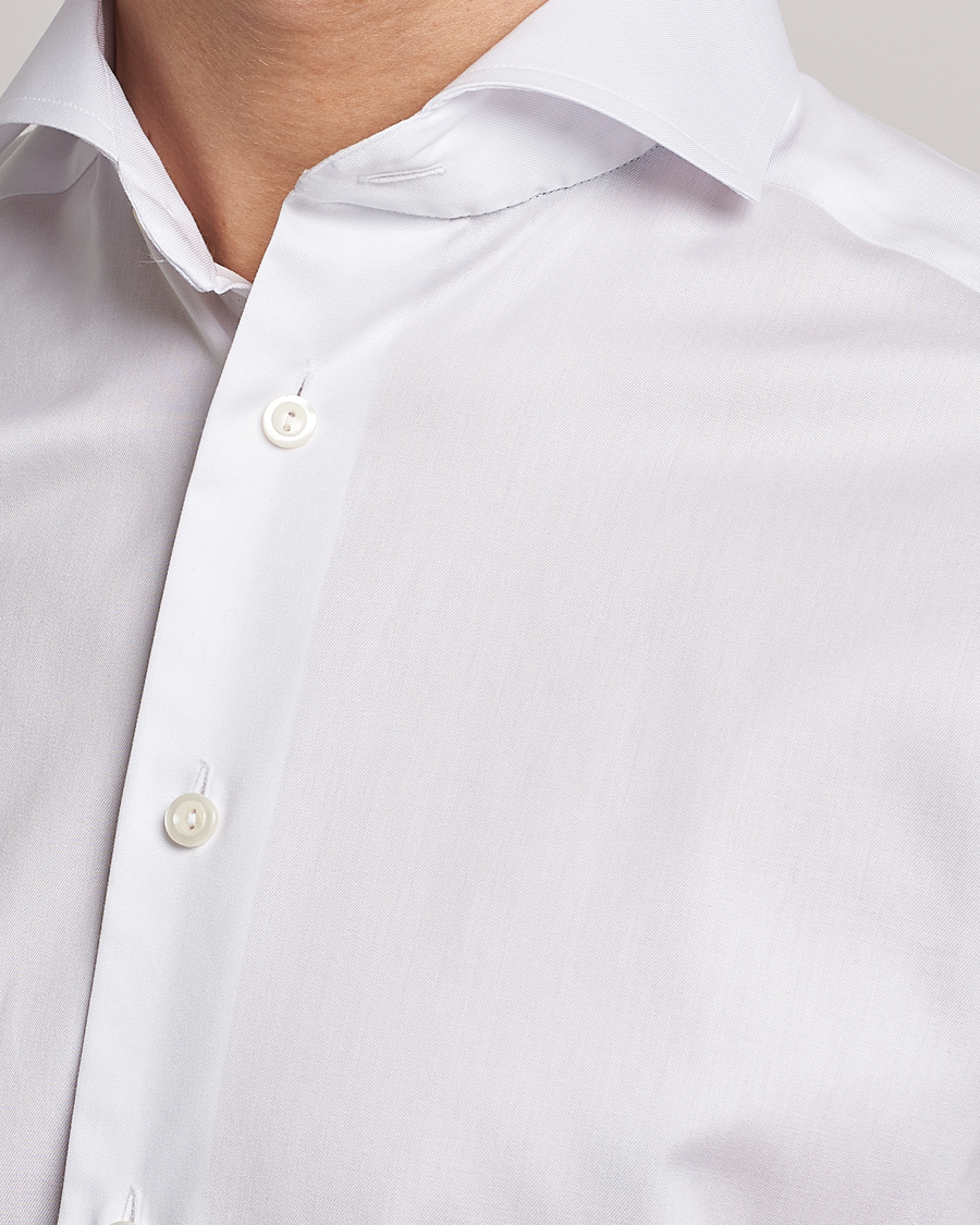 Herre | Skjorter | Eton | Slim Fit Twill Cut Away Shirt White