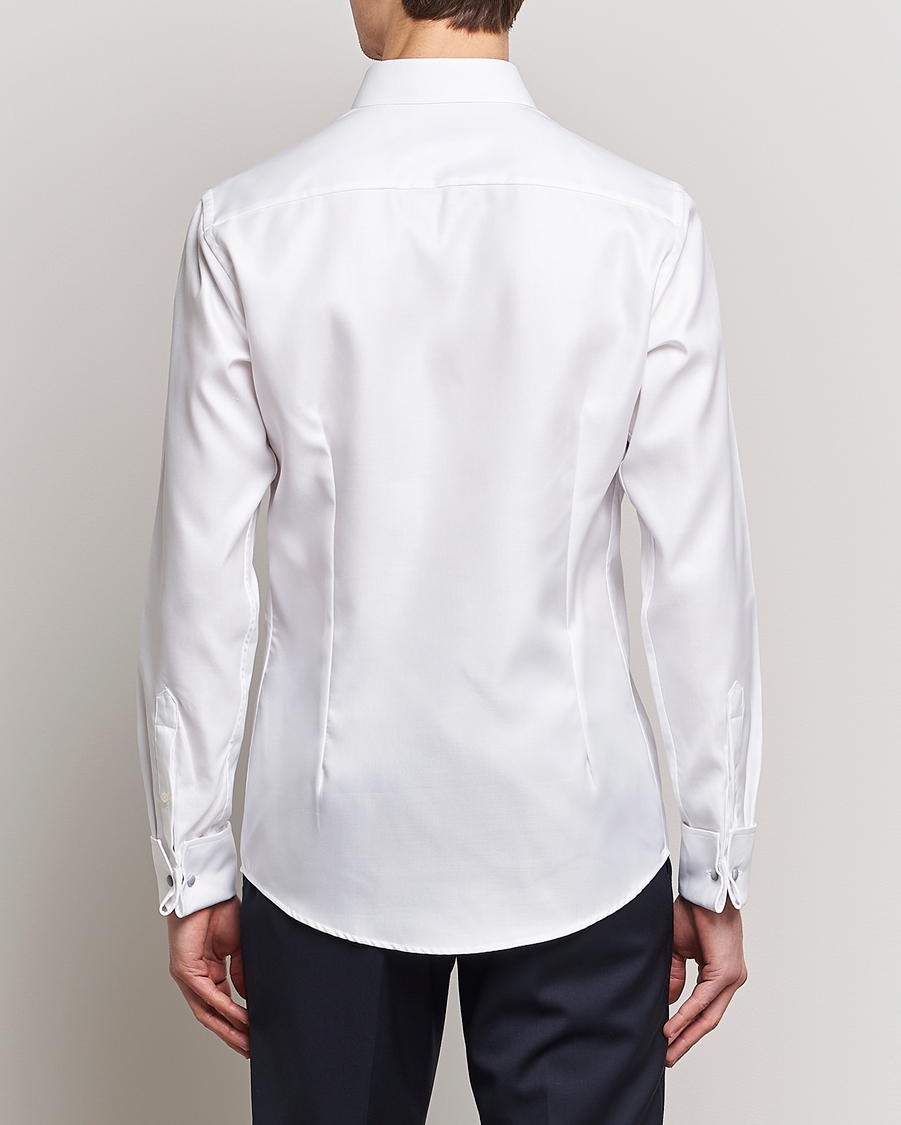 Herre | Skjorter | Eton | Slim Fit Twill Double Cuff Shirt White