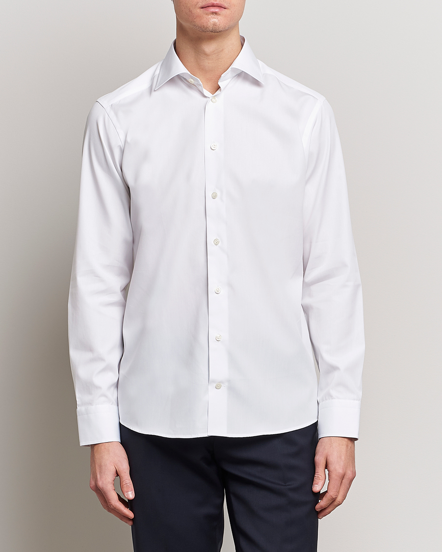 Herre | Business & Beyond | Eton | Slim Fit Poplin Shirt White