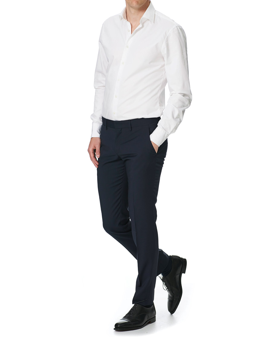 Herre | Bukser | J.Lindeberg | Paulie Comfort Wool Trousers Navy