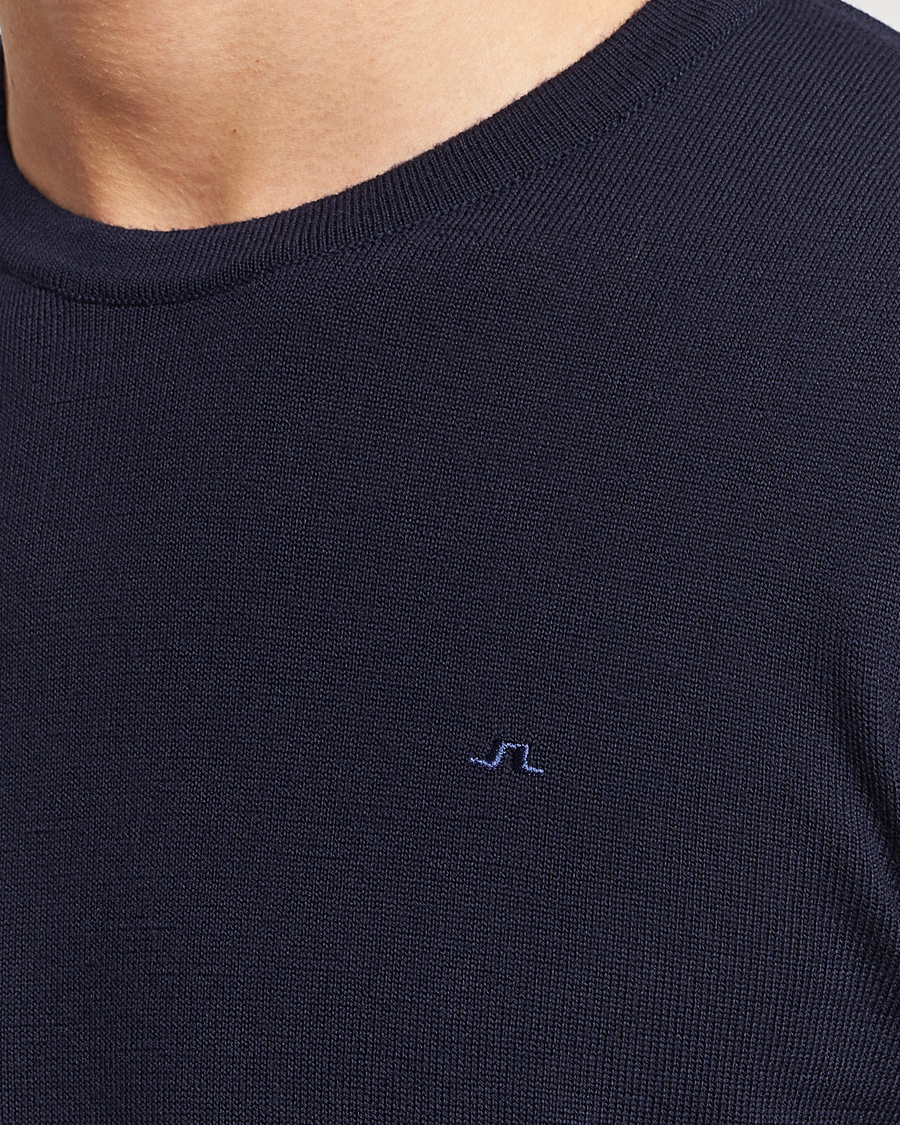 Herre | Gensere | J.Lindeberg | Lyle True Merino Crew Neck Pullover Navy