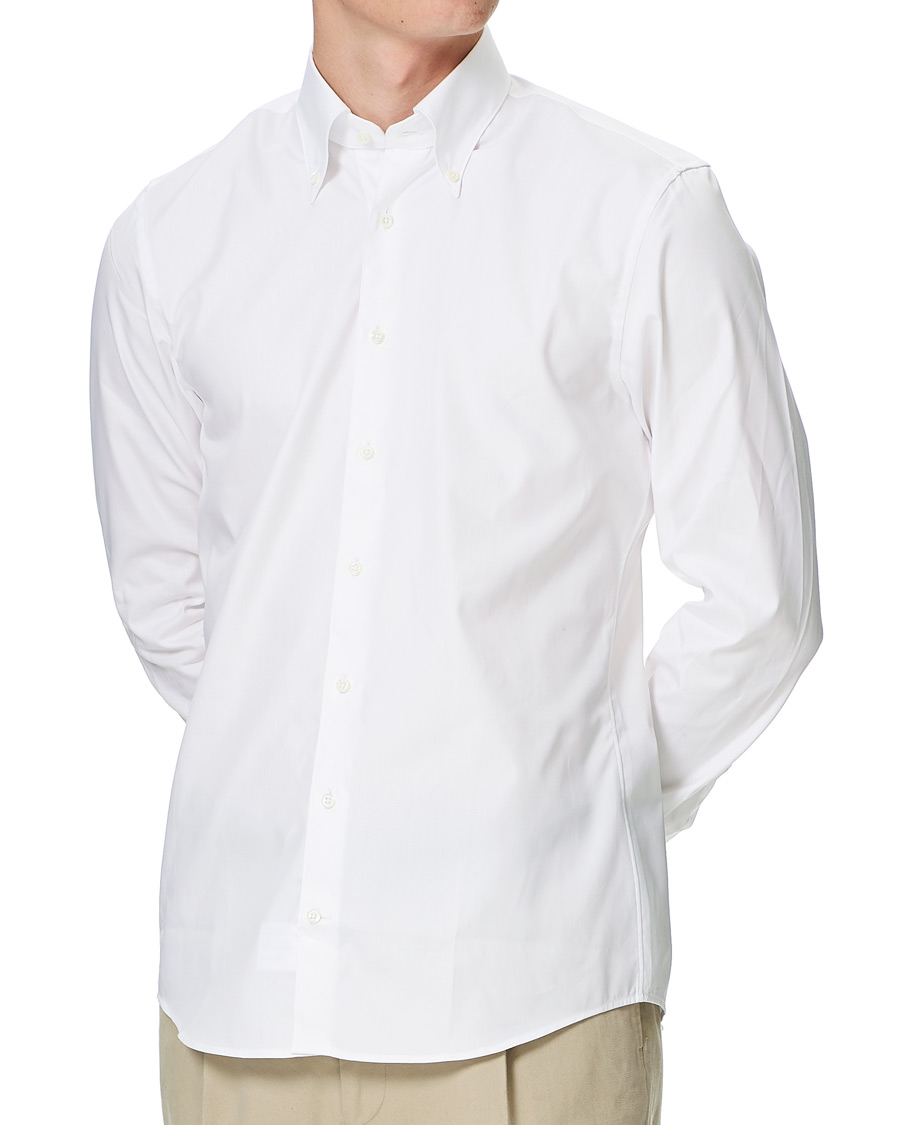 Herre |  | Stenströms | Slimline Button Down Shirt White