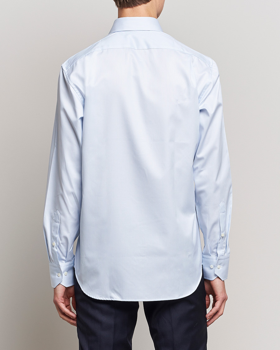 Herre | Skjorter | Stenströms | Fitted Body Thin Stripe Shirt White/Blue