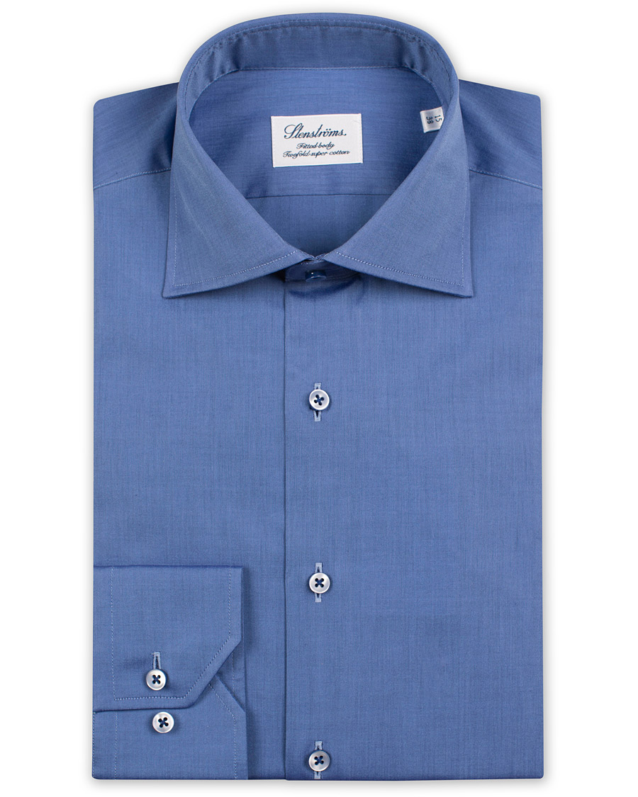 Herre | Skjorter | Stenströms | Fitted Body Shirt Navy