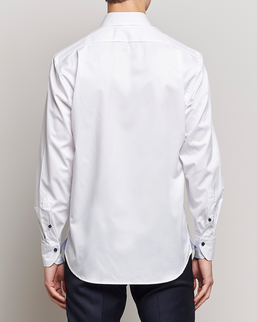 Herre | Skjorter | Stenströms | Fitted Body Contrast Shirt White