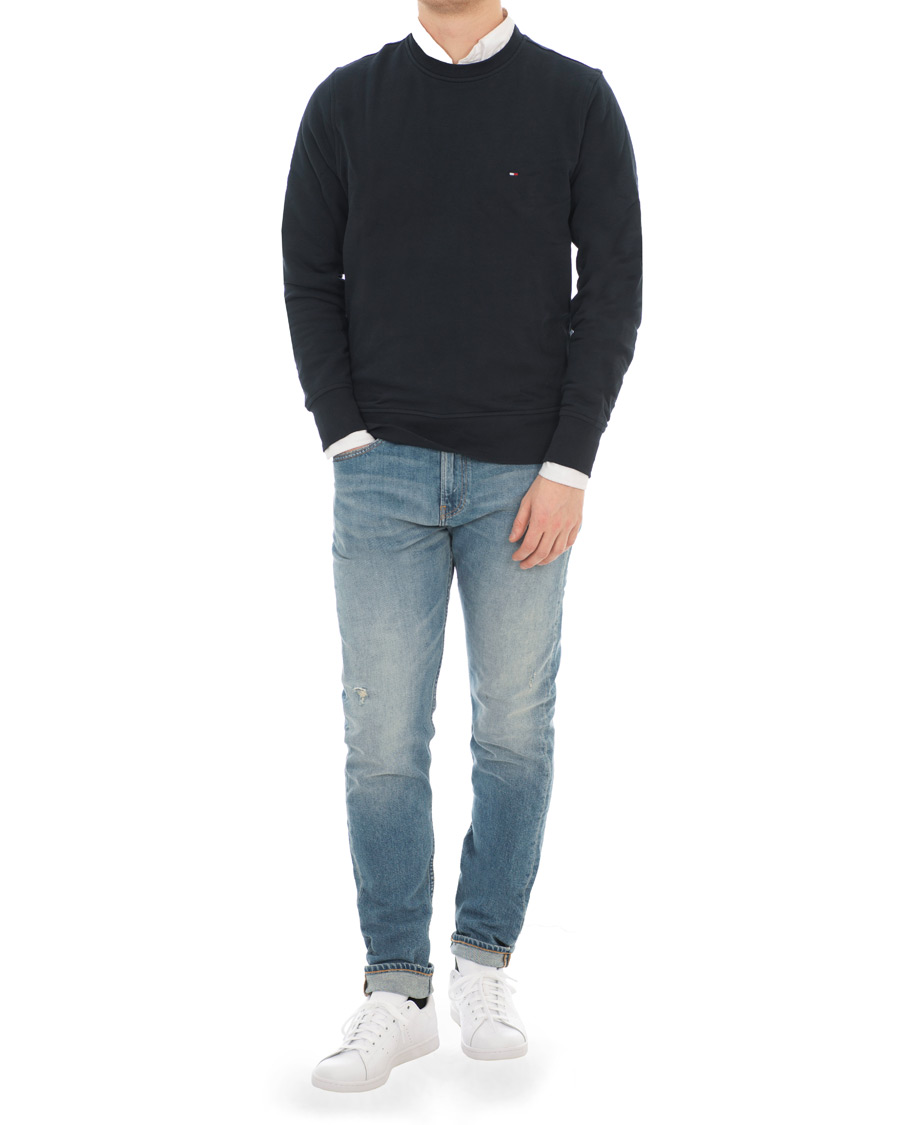 Herre | Gensere | Tommy Hilfiger | Cotton Crew Neck Sweatshirt Sky Captain