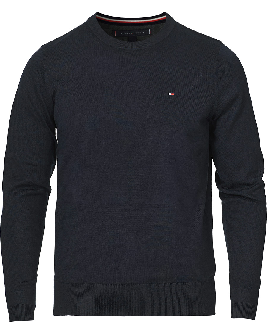 Herre | Gensere | Tommy Hilfiger | Cotton/Silk Crew Neck Pullover Sky Captain