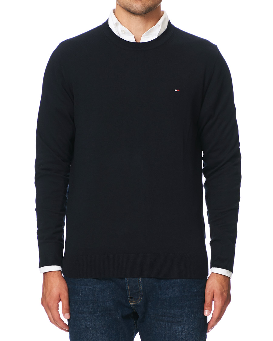 Herre | Gensere | Tommy Hilfiger | Cotton/Silk Crew Neck Pullover Sky Captain