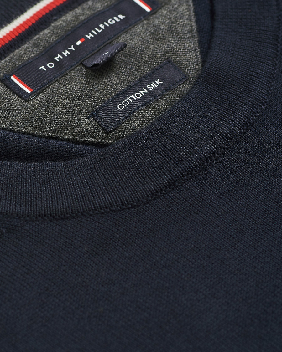 Herre | Gensere | Tommy Hilfiger | Cotton/Silk Crew Neck Pullover Sky Captain