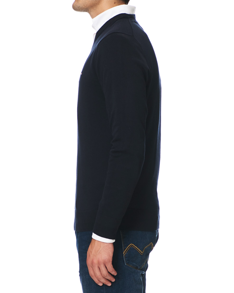 Herre | Gensere | Tommy Hilfiger | Cotton/Silk V-Neck Pullover Sky Captain