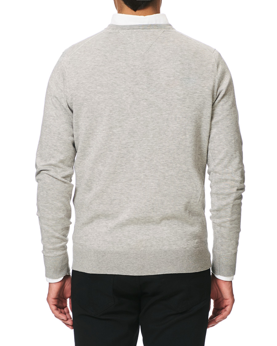 Herre | Gensere | Tommy Hilfiger | Cotton/Silk V-Neck Pullover Cloud Heather