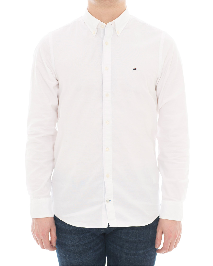 Herre | Skjorter | Tommy Hilfiger | Slim Fit Stretch Oxford Shirt Bright White