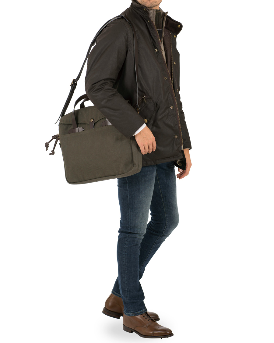 Herre | Filson Original Briefcase Otter Green Canvas | Filson | Original Briefcase Otter Green Canvas