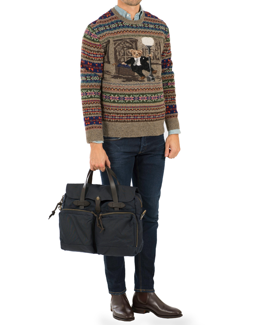 Herre | Filson 24-Hour Tin Briefcase Navy Canvas | Filson | 24-Hour Tin Briefcase Navy Canvas
