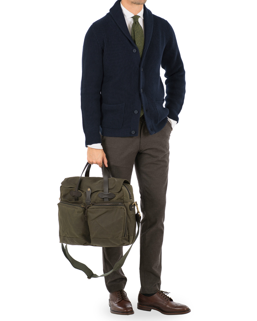 Herre | Filson 24-Hour Tin Briefcase Otter Green Canvas | Filson | 24-Hour Tin Briefcase Otter Green Canvas