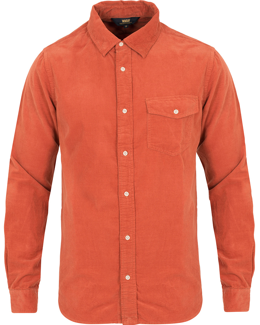 Herre | Skjorter | WACAY | Gusto Baby Cord Shirt Coral