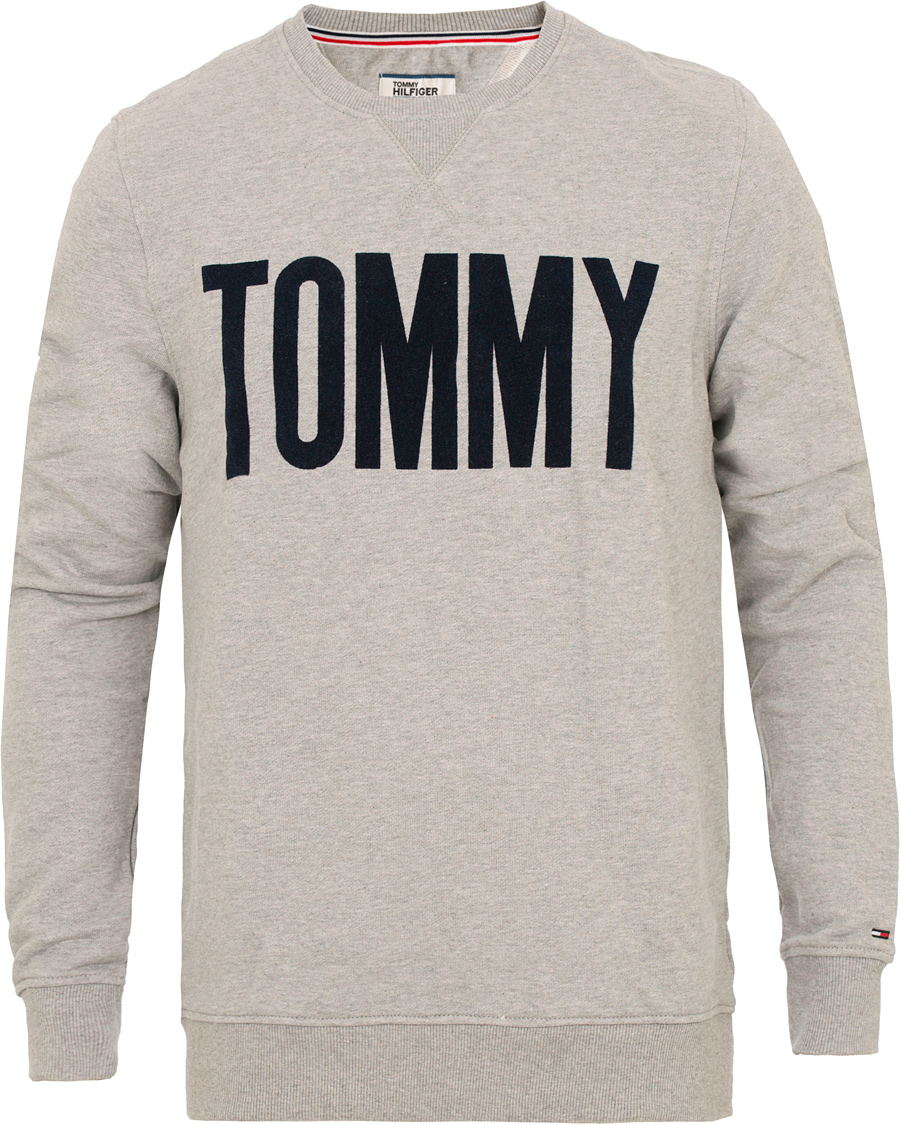 Herre | Gensere | Tommy Hilfiger Denim | Logo Crew Neck Sweatshirt Grey