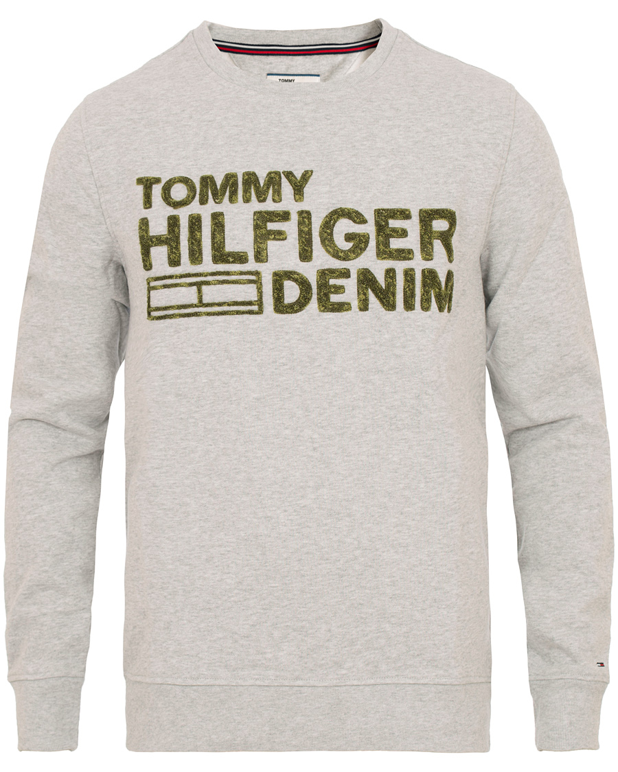 Herre | Gensere | Tommy Hilfiger Denim | Logo Crew Neck Sweatshirt Grey