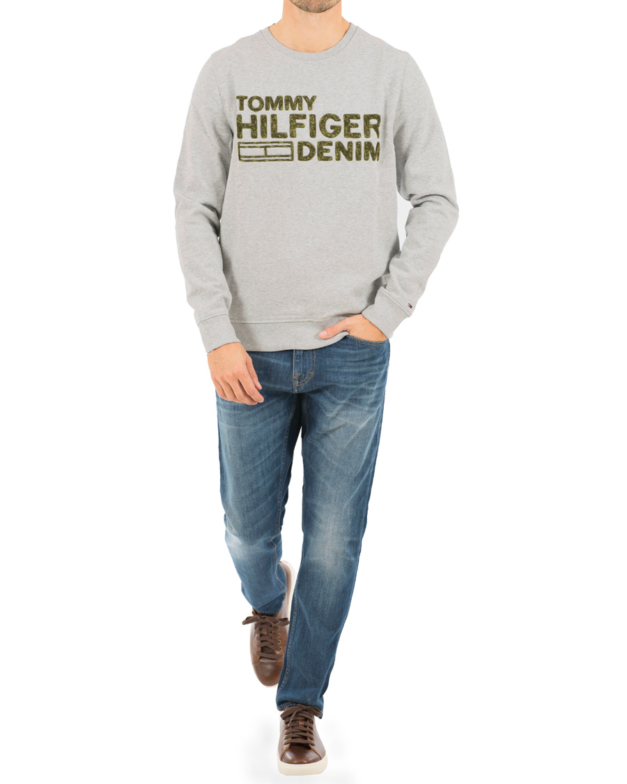 Herre | Gensere | Tommy Hilfiger Denim | Logo Crew Neck Sweatshirt Grey