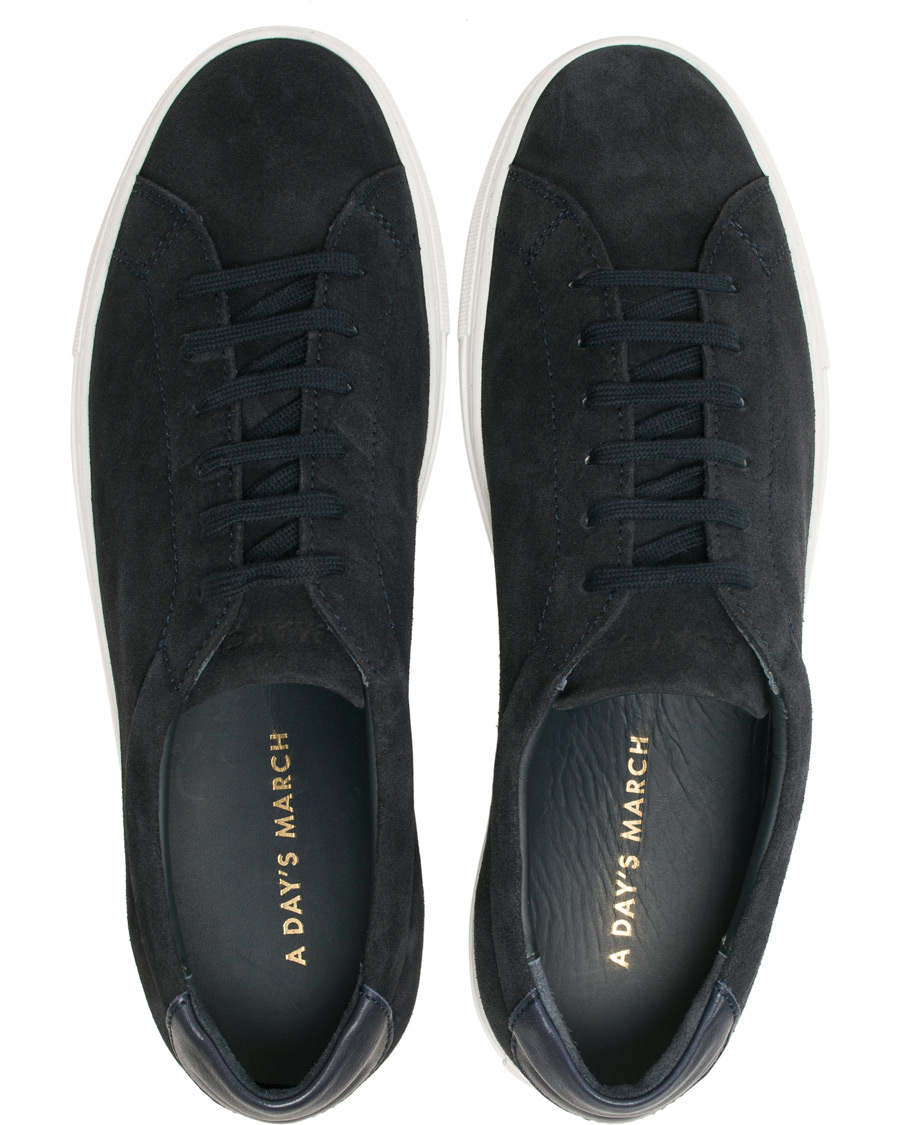 Herre | A Day's March Marching Sneakers Navy Suede | A Day's March | Marching Sneakers Navy Suede