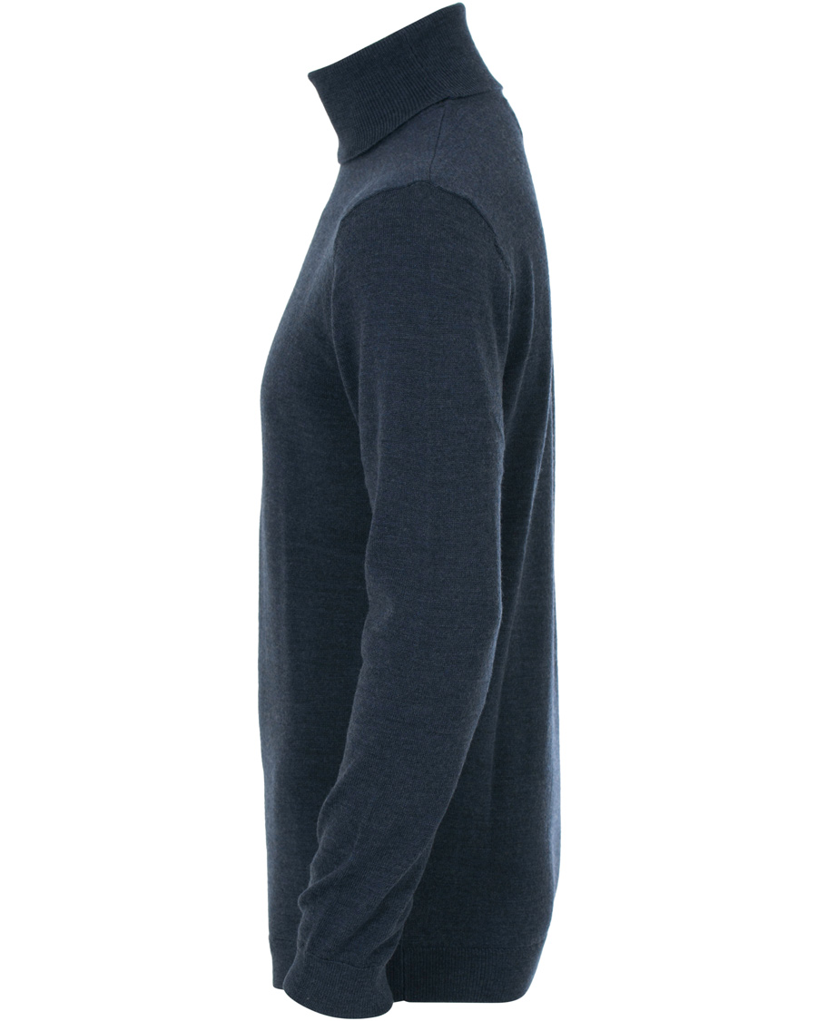Herre | Gensere | A Day's March | Merino Roll Neck Midnight Melange