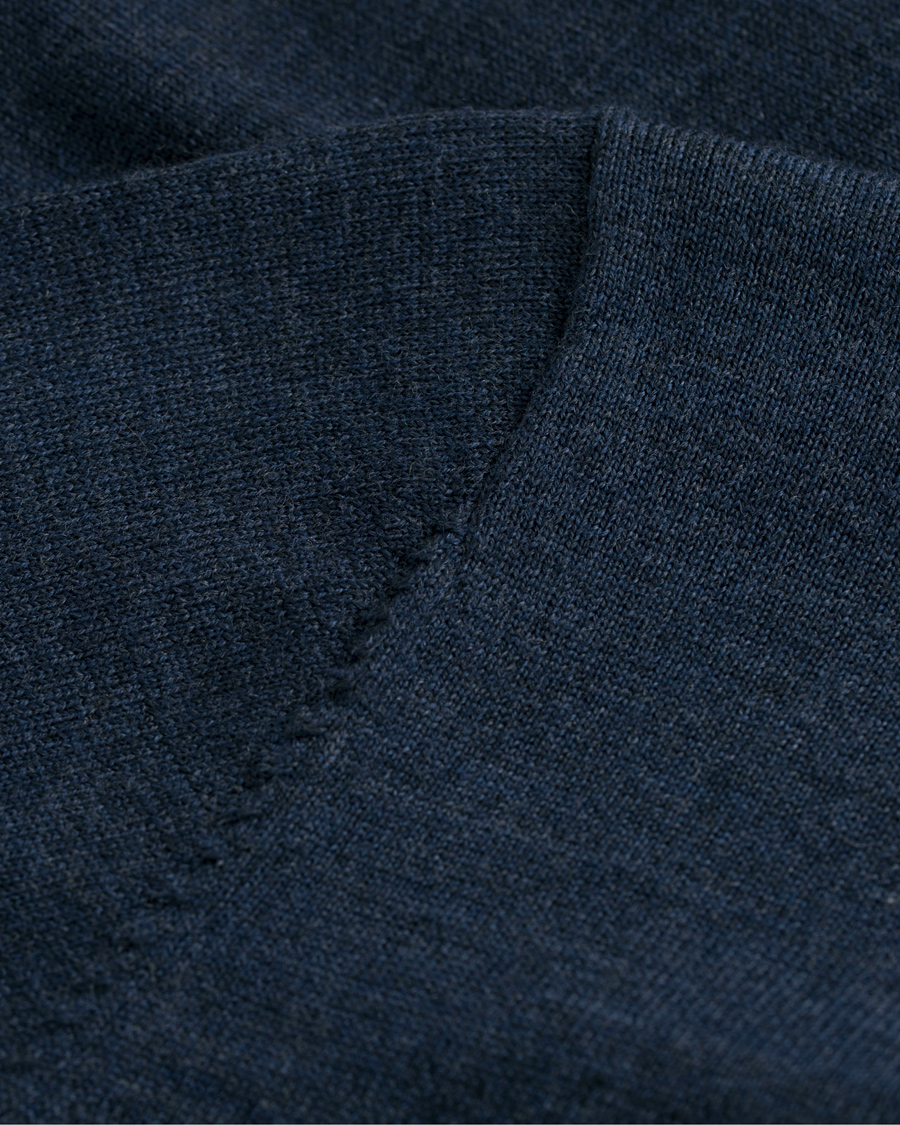 Herre | Gensere | A Day's March | Merino Roll Neck Midnight Melange