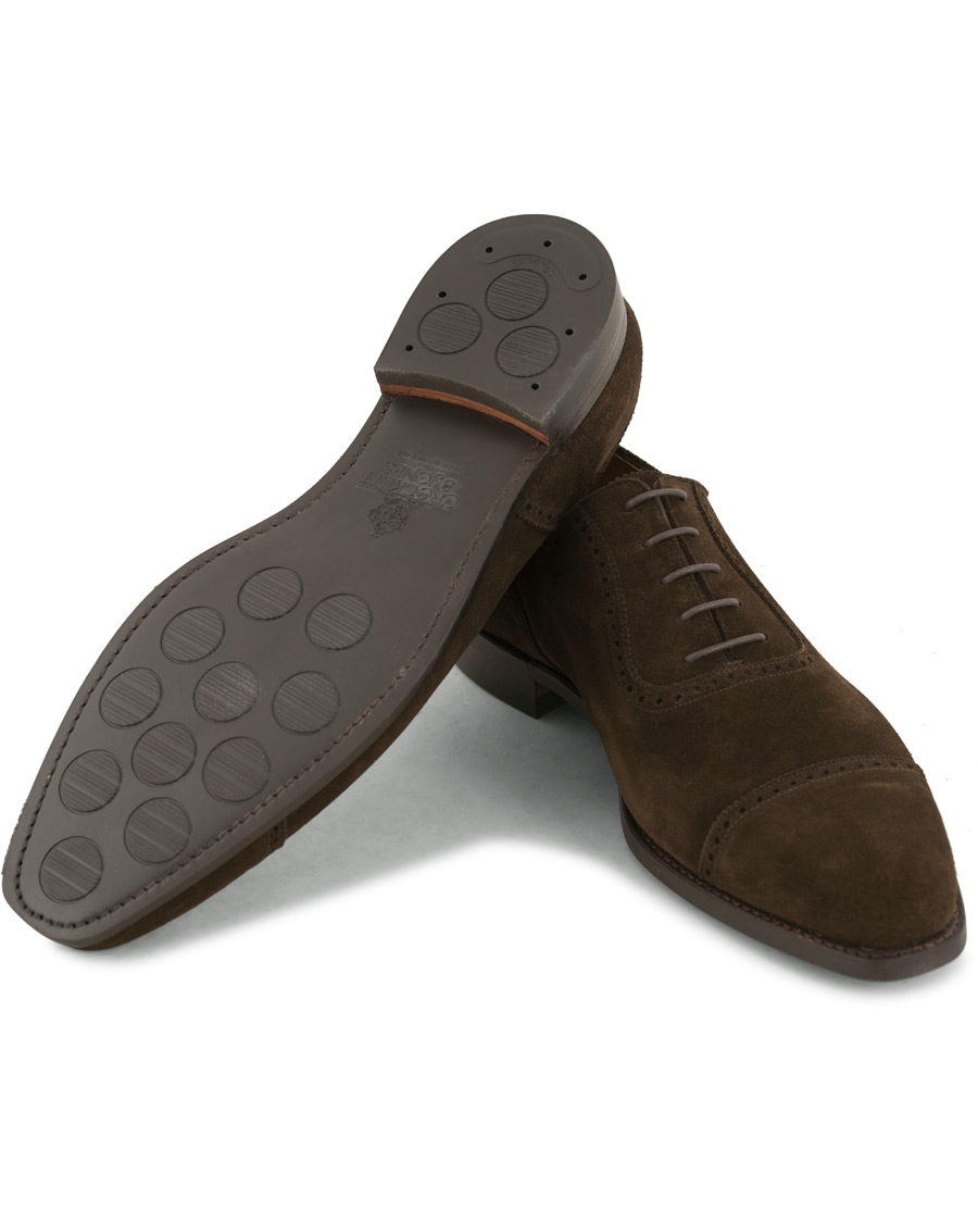 Herre | Crockett & Jones Westbourne Oxford Brogue City Sole E D.Brown Suede | Crockett & Jones | Westbourne Oxford Brogue City Sole E D.Brown Suede