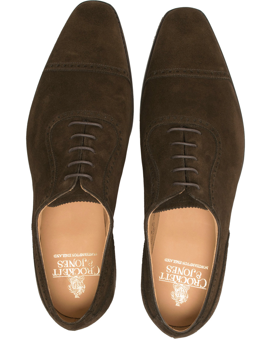 Herre | Crockett & Jones Westbourne Oxford Brogue City Sole E D.Brown Suede | Crockett & Jones | Westbourne Oxford Brogue City Sole E D.Brown Suede