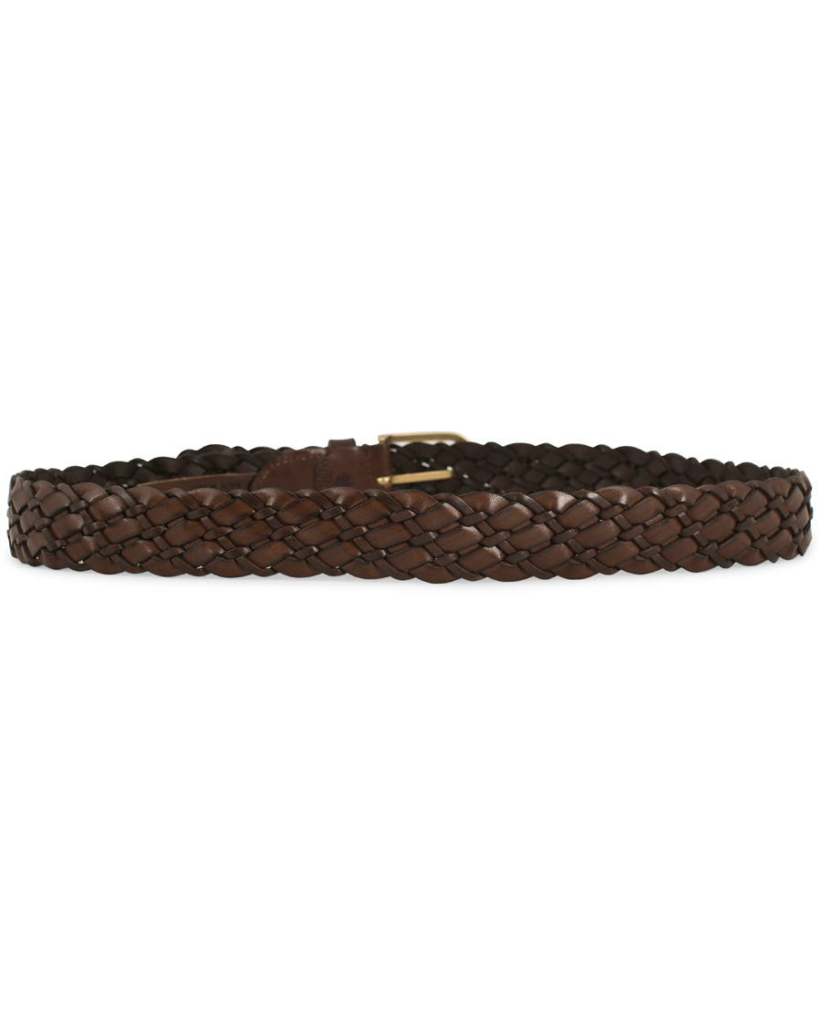 Herre | Morris Braided Leather 3,5 cm Belt Dark Brown | Morris | Braided Leather 3,5 cm Belt Dark Brown
