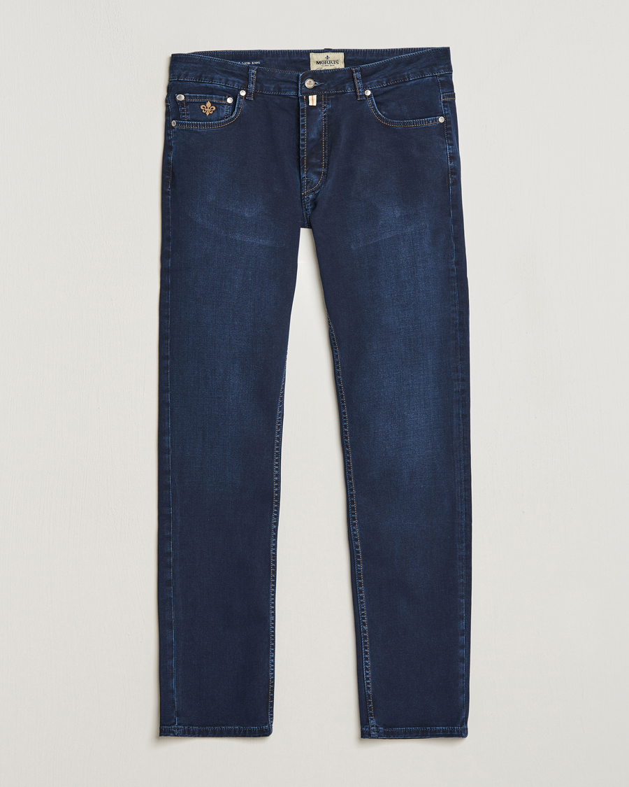 Herre | Jeans | Morris | Steve Satin Jeans Dark Blue