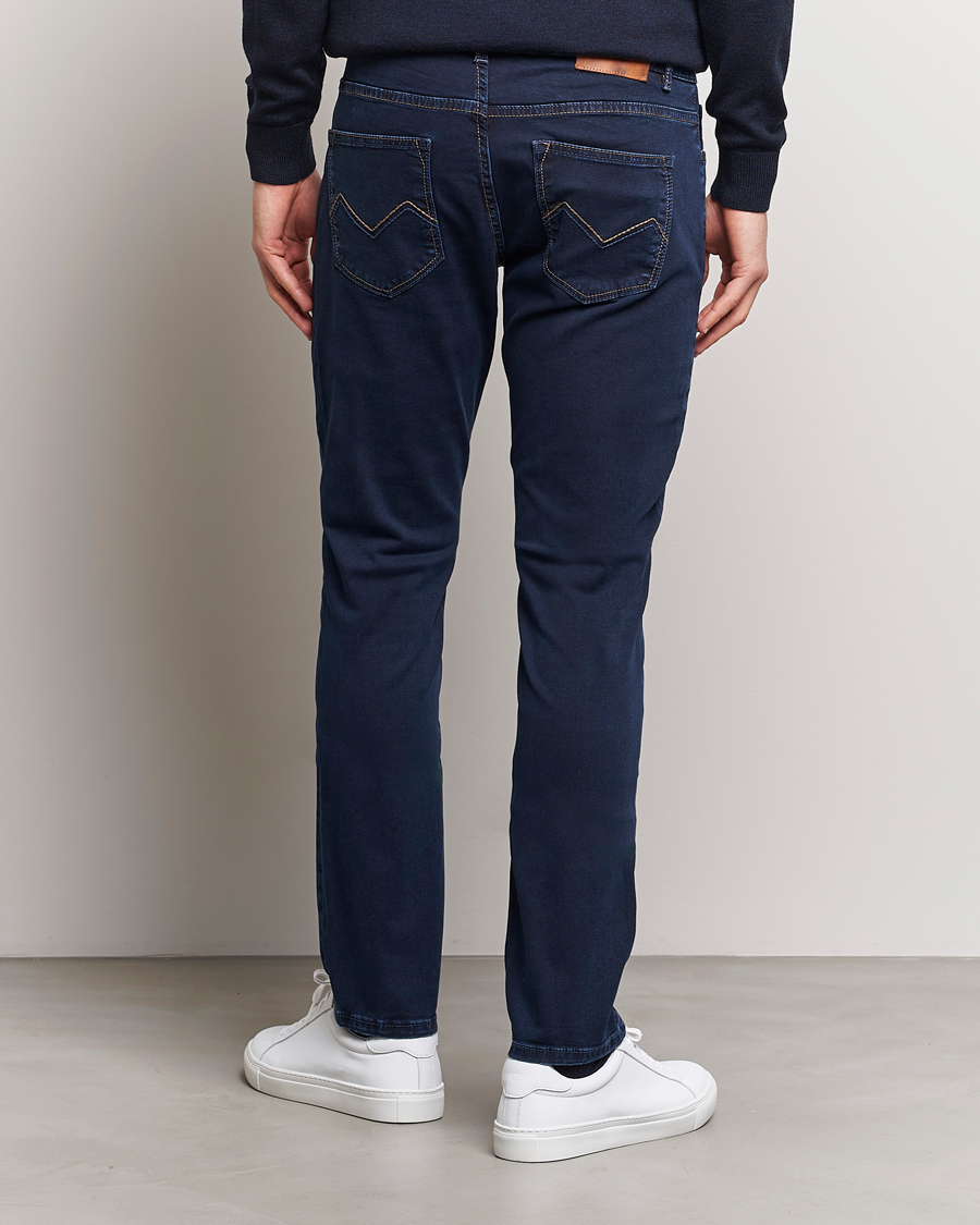 Herre | Jeans | Morris | Steve Satin Jeans Dark Blue