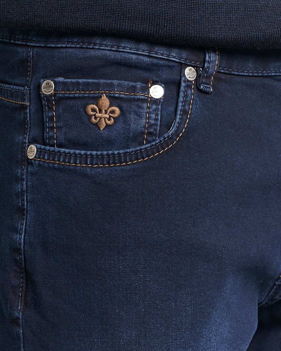 Herre | Jeans | Morris | Steve Satin Jeans Dark Blue