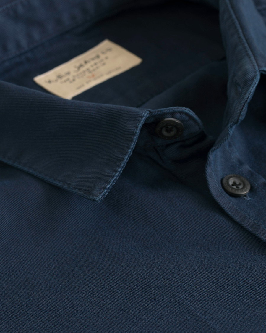 Herre | Skjorter | Nudie Jeans | Henry Pigment Dyed Shirt Midnight