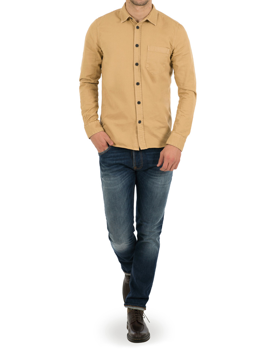 Herre | Skjorter | Nudie Jeans | Henry Pigment Dyed Shirt Beige