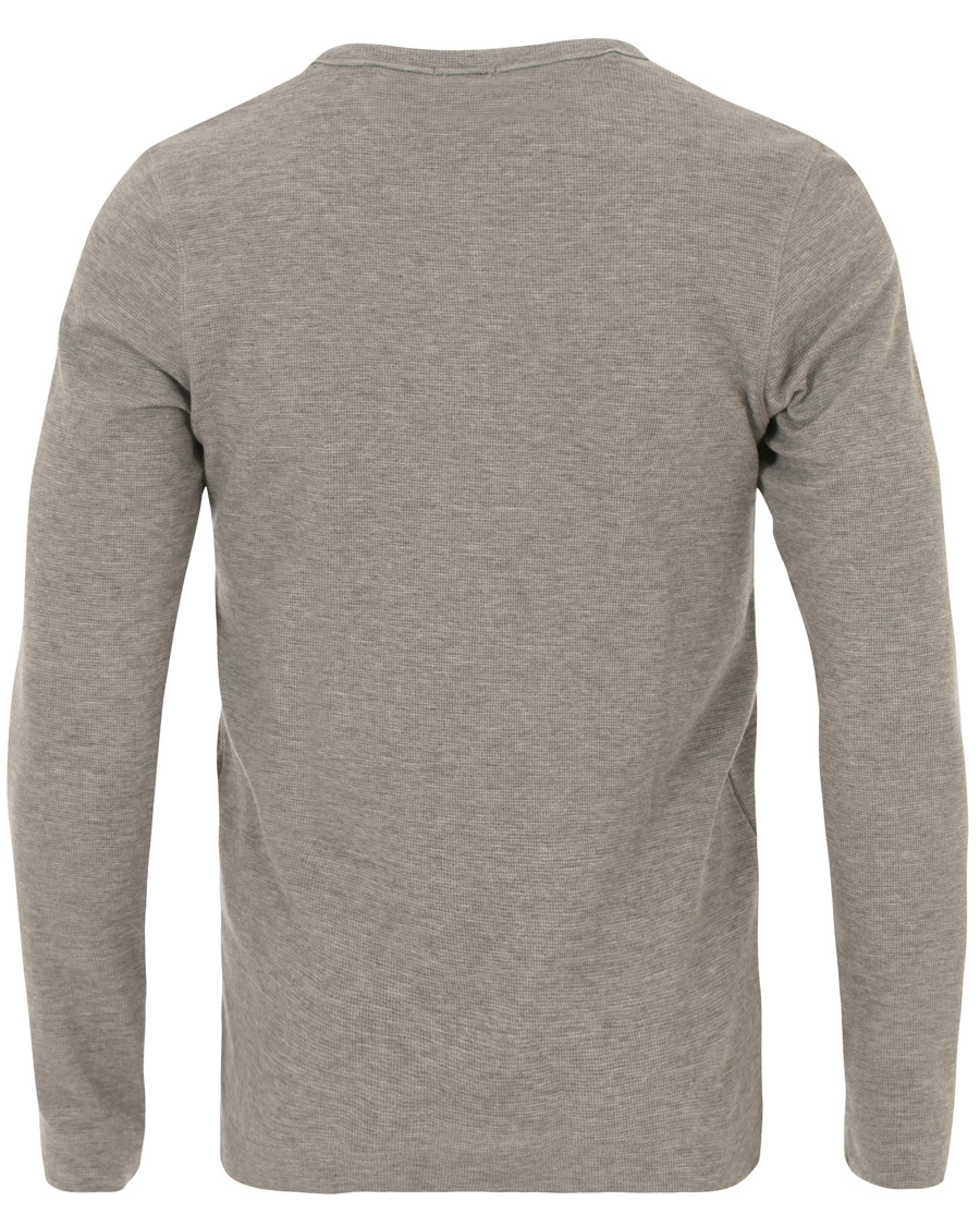 Herre | Gensere | BOSS ORANGE | BOSS Casual Trix Fine Heather Waffle Henley Mid Grey Melange