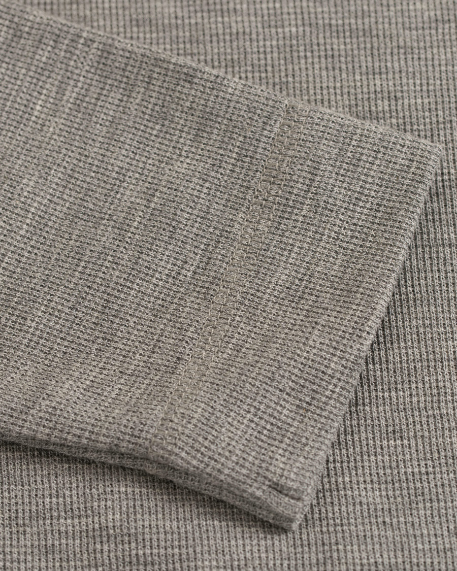 Herre | Gensere | BOSS ORANGE | BOSS Casual Trix Fine Heather Waffle Henley Mid Grey Melange