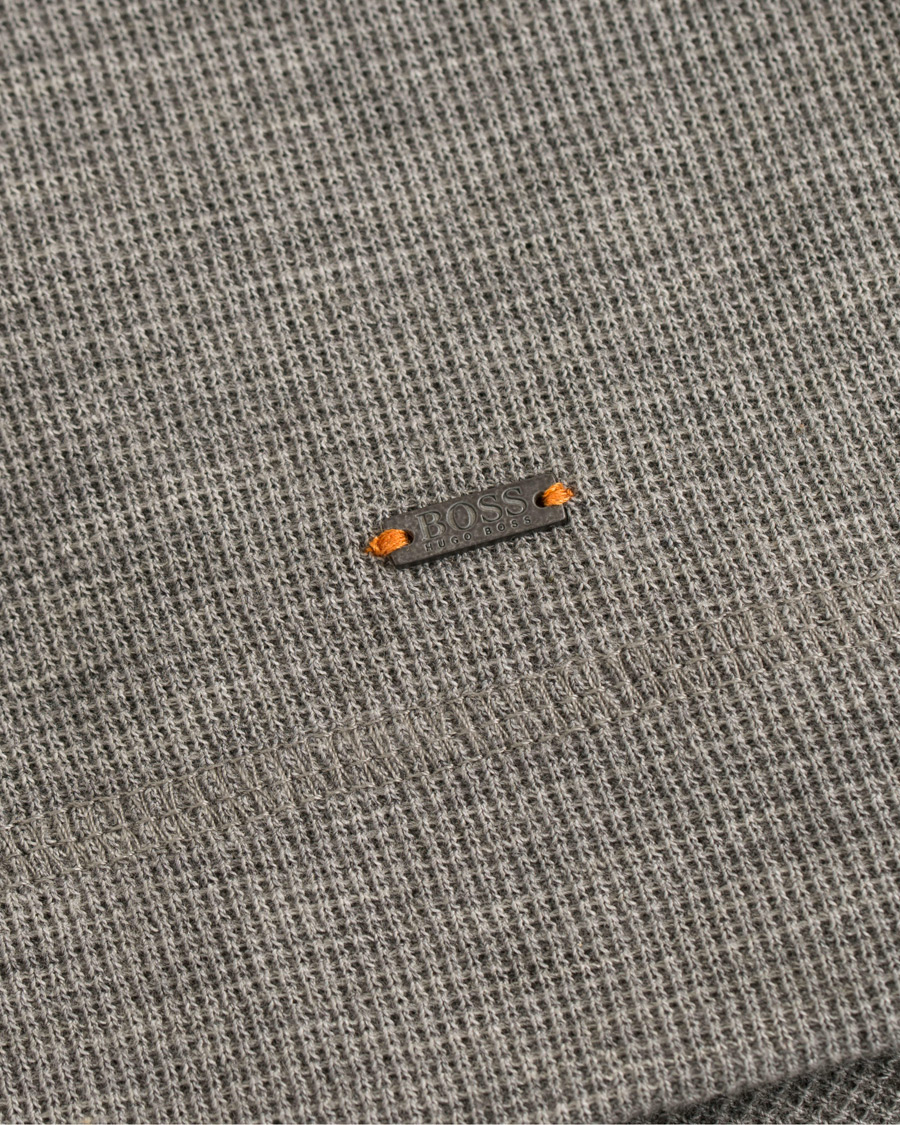 Herre | Gensere | BOSS ORANGE | BOSS Casual Trix Fine Heather Waffle Henley Mid Grey Melange