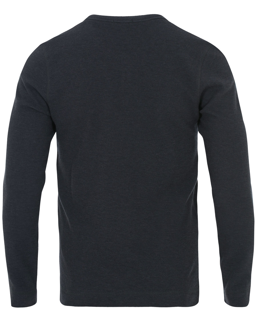 Herre | Gensere | BOSS ORANGE | BOSS Casual Trix Fine Heather Waffle Henley Navy