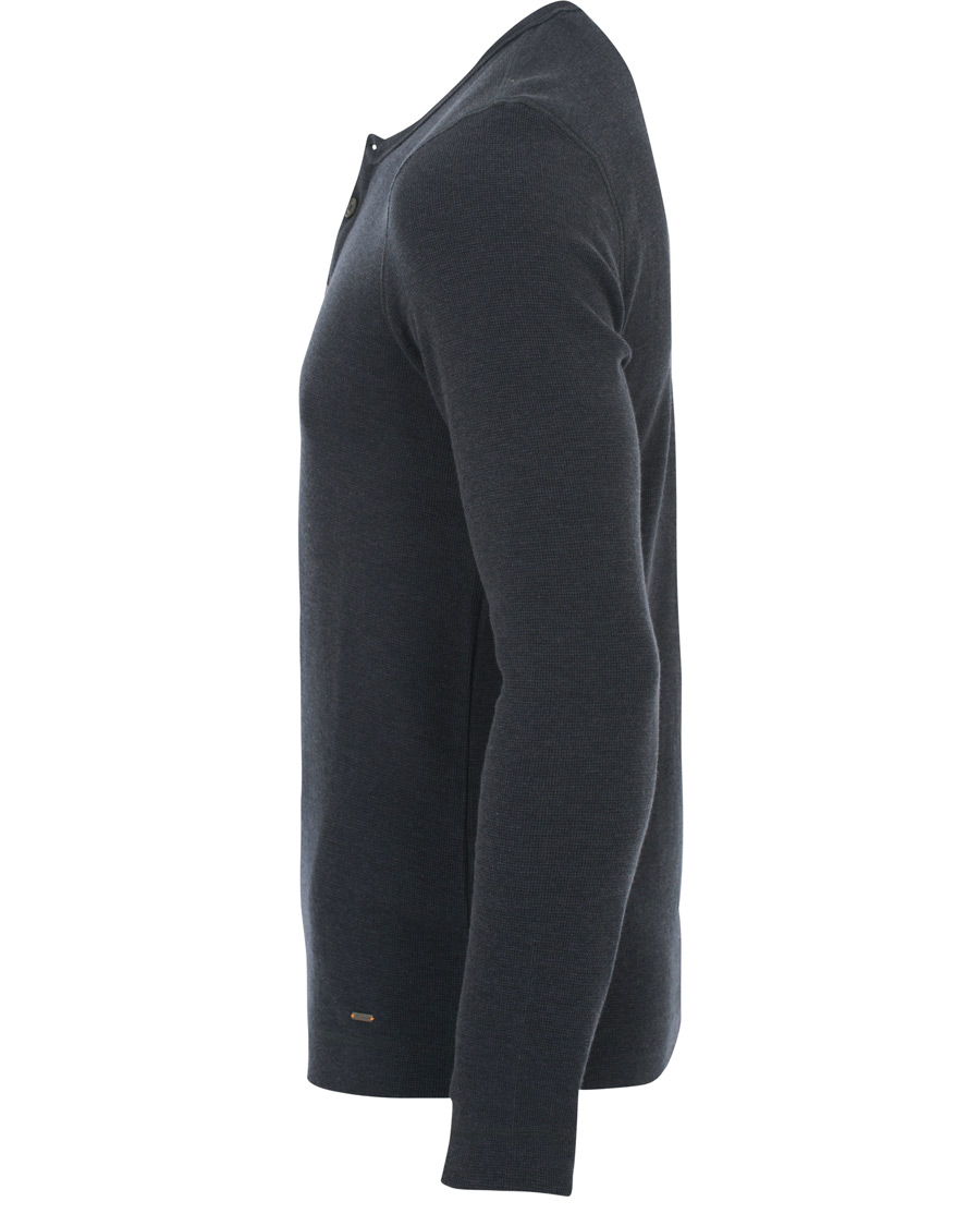 Herre | Gensere | BOSS ORANGE | BOSS Casual Trix Fine Heather Waffle Henley Navy