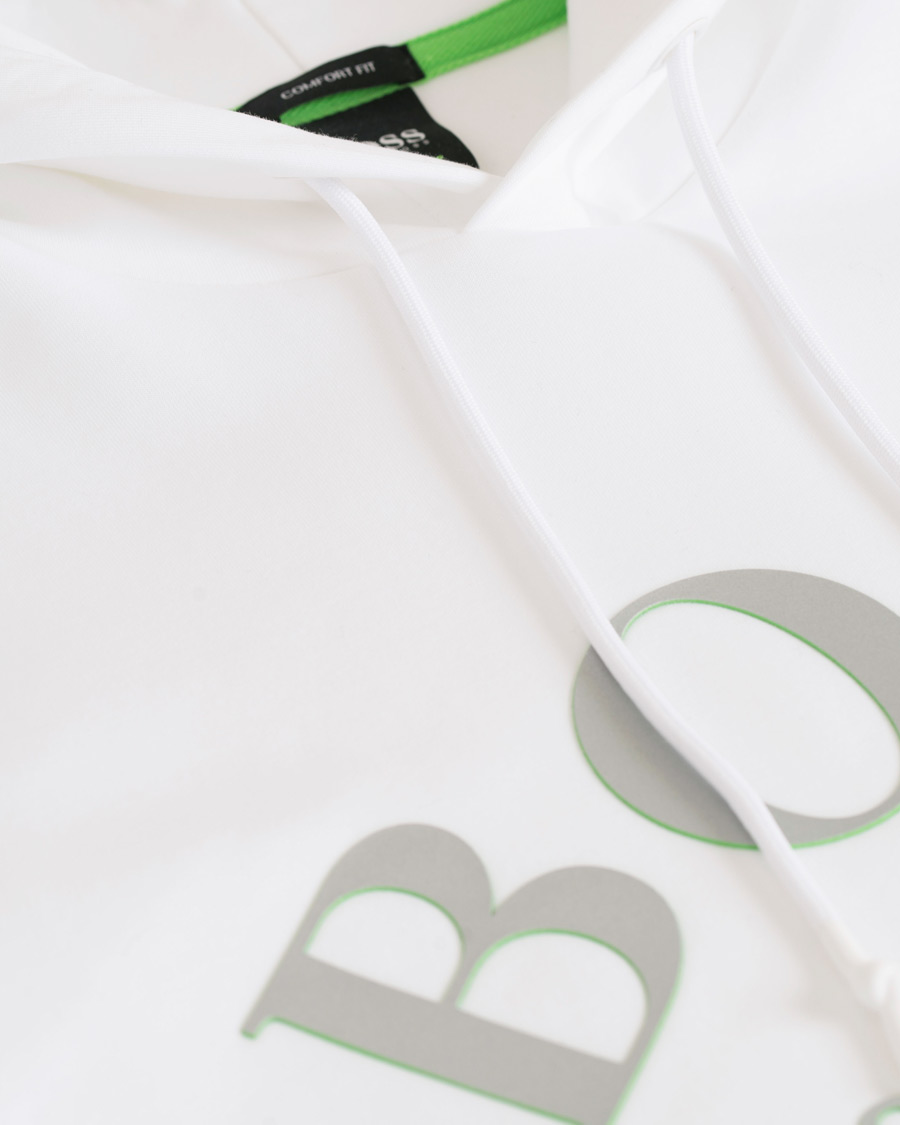 Herre | Gensere | BOSS GREEN | BOSS Athleisure Sly Hooded Sweatshirt Training White