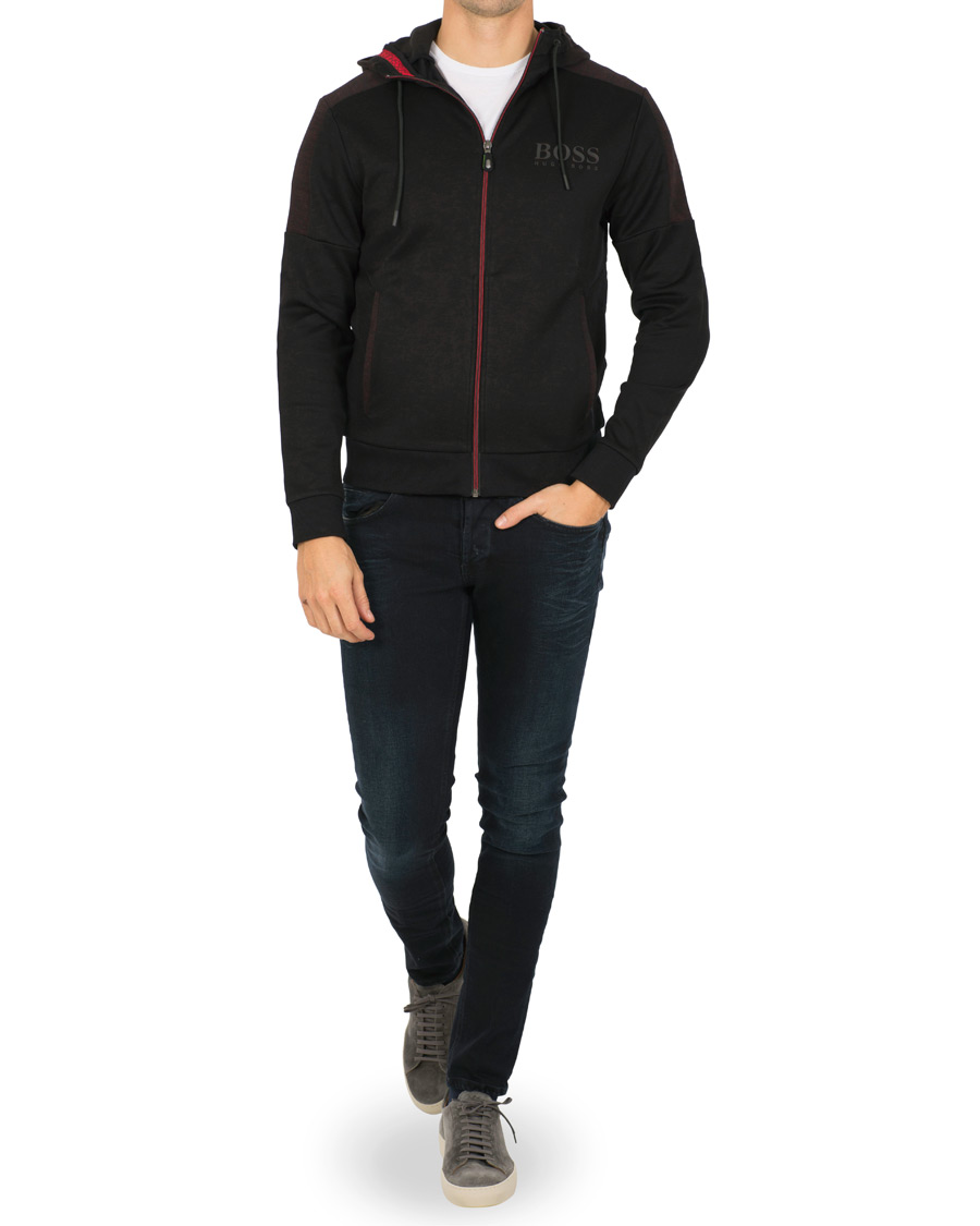 Herre | Gensere | BOSS GREEN | BOSS Athleisure Saggy Full Zip Hoodie Black