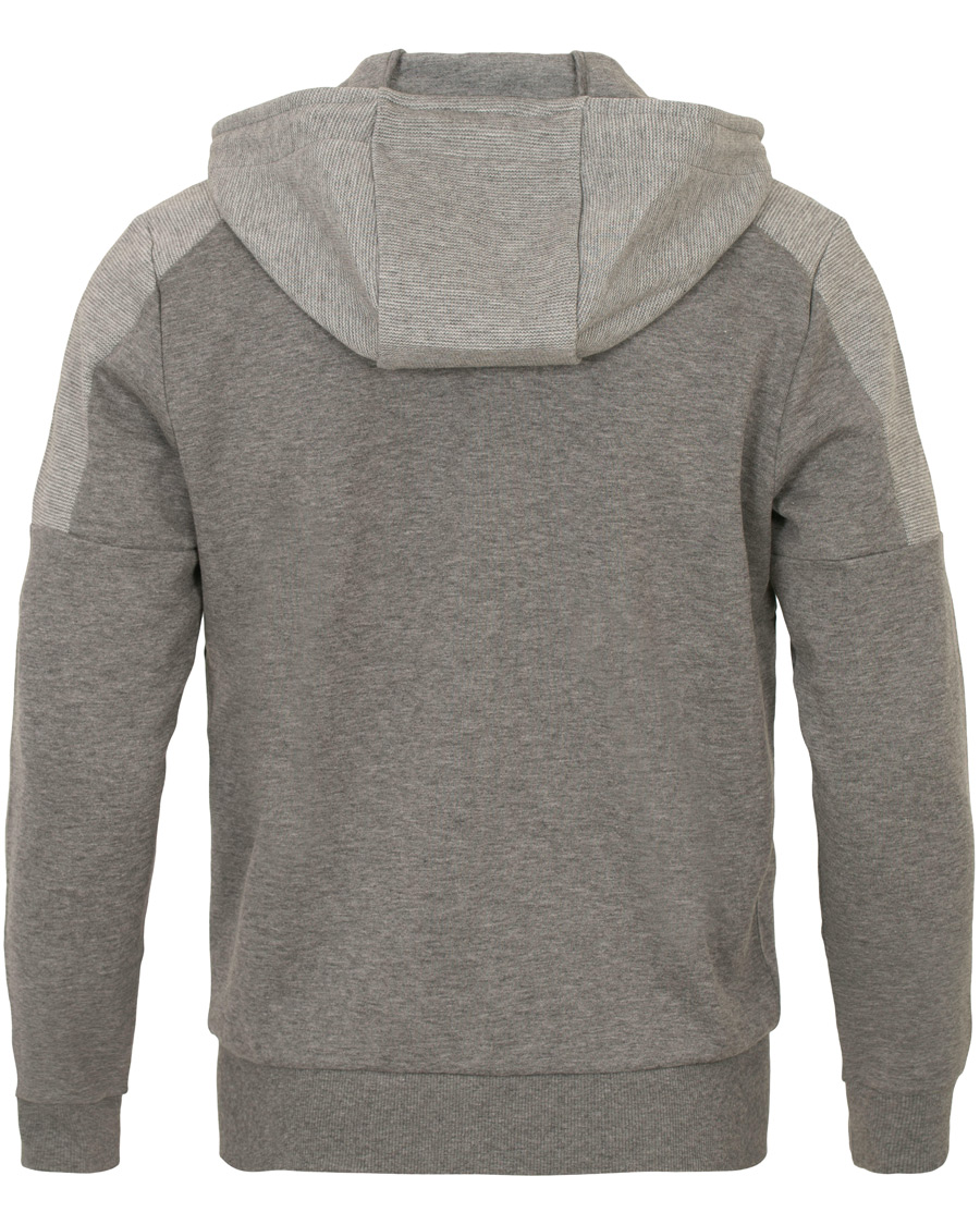 Herre | Gensere | BOSS GREEN | BOSS Athleisure Saggy Full Zip Hoodie Mid Grey Melange