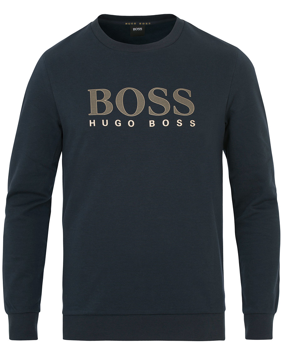 Herre | Gensere | BOSS BLACK | BOSS Tracksuit Logo Sweatshirt Navy