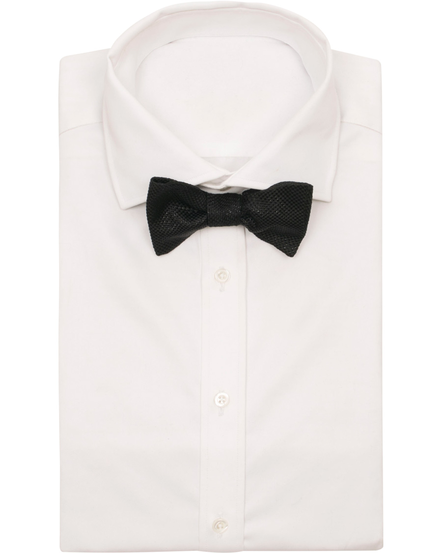 Herre | Eton Tuxedo Self Bow Tie Black | Eton | Tuxedo Self Bow Tie Black