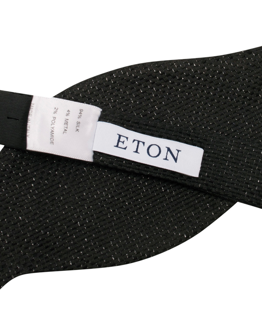 Herre | Eton Tuxedo Self Bow Tie Black | Eton | Tuxedo Self Bow Tie Black