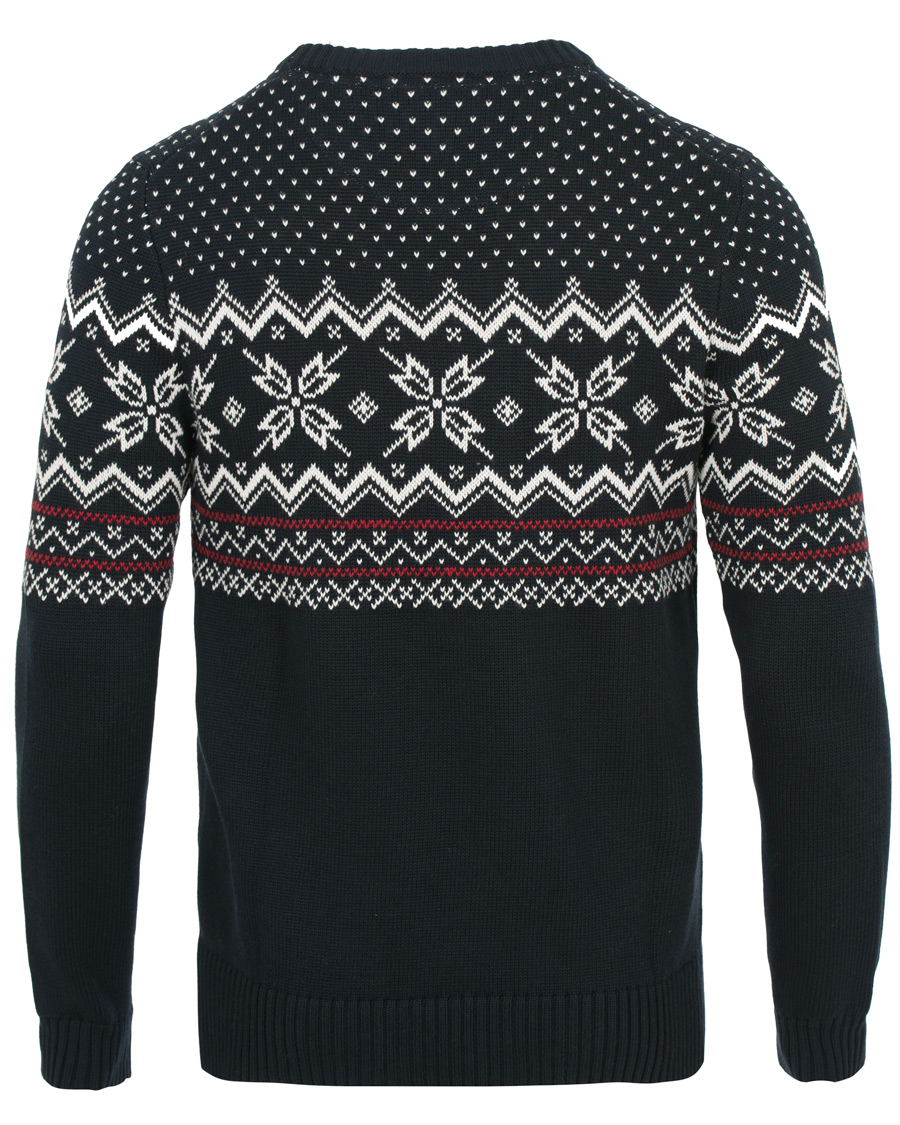Herre | Gensere | Morris | Noel Snow Flake Crew Neck Navy