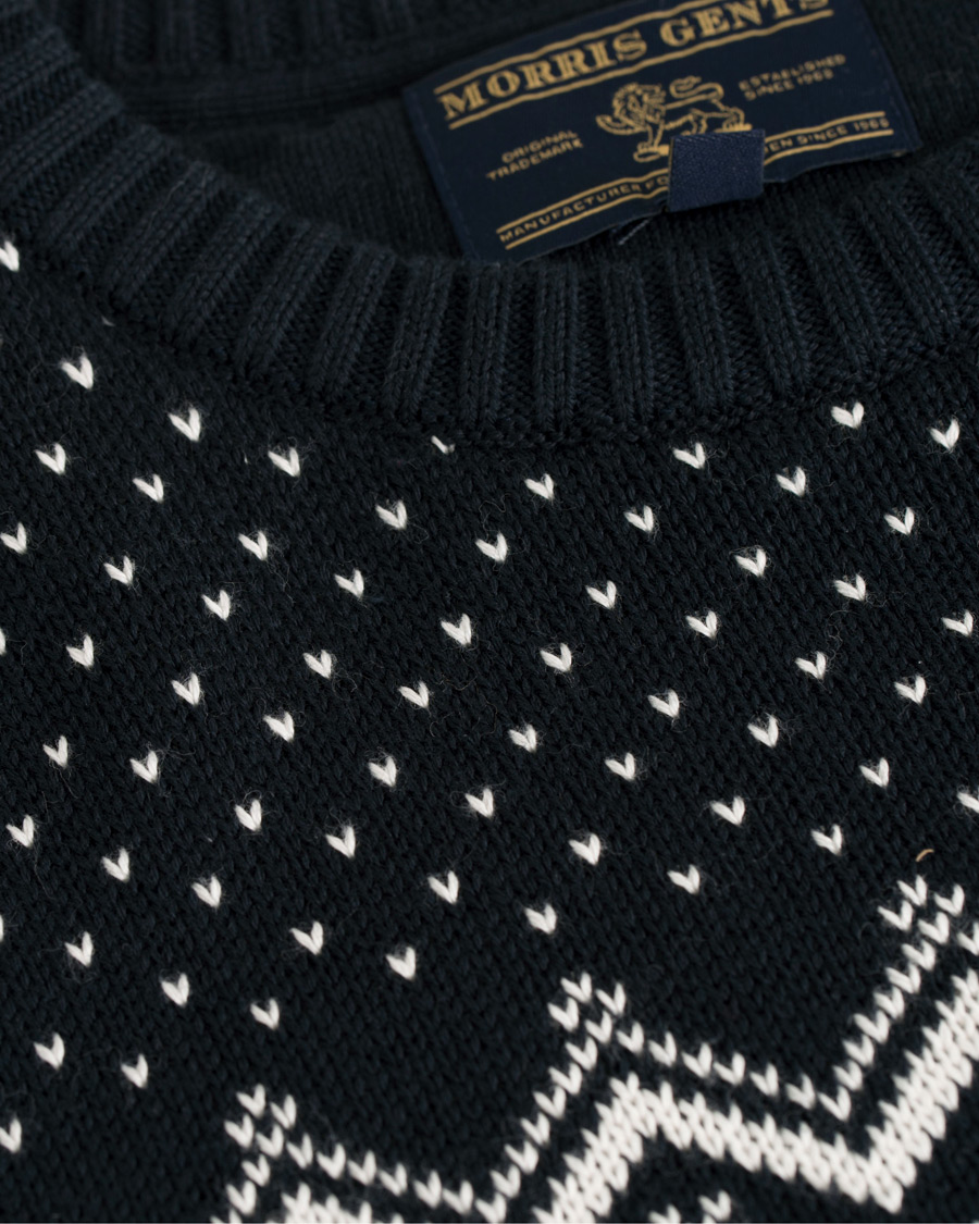 Herre | Gensere | Morris | Noel Snow Flake Crew Neck Navy